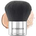 Wonderskin Kabuki Brush - Round Top Bronzer Brush for Face & Body - Ultra-Soft Bristles for Liquid, Pressed, Loose Foundation or Setting Powder Makeup