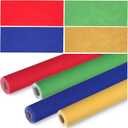 Skyygemm 4 Rolls Colored Bulletin Board Paper Nonwoven Craft Waterproof Fade Resistant Bulletin Board Paper Roll Bulk for Fall Art Decor Drawing Craft Painting(Rainbow Color,2 x 12 ft)