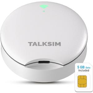 UFO Mobile Hotspot with 5GB Data, Portable Pocket WiFi 6 & 4G LTE Hotspot MiFi Device, Support AT&T, T-Mobile, Verizon |10 Connected Devices, USA Coverage, No Contract (White, 5GB)