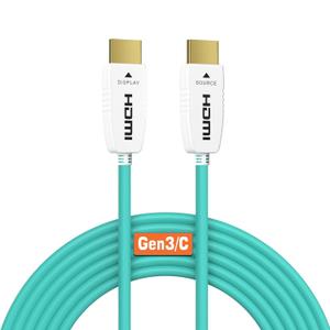 8K Fiber Optic HDMI Cable 33 Feet 48Gbps 8K60Hz 4K120Hz Dynamic HDR eARC HDCP2.2/2.3 for RTX4080/4090/3080/3090, Xbox S/X, PS5/4, AVR, Projector, LG/Samsung/Sony TV
