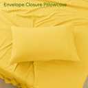 MCO Cooling Queen Sheets Set, Rayon Derived from Bamboo Sheets, Luxury & Silky Bedding Set with 16" Deep Pocket (Queen, Yellow)