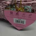 Pink Woven Oval Gift Basket, 9.6in × 7.7in × 8.9in