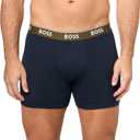 BOSS Men's 3-pack Multi Color Bold Logo Boxer Briefs (L)