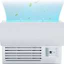 VIOKKO Air Conditioner Deflector for Window Units, Universal Adjustable Air Conditioning Deflector Anti-Wind Baffles Anti Direct Blowing Windshield Wind Guide, 20.83"x10.61" Freely Cut, White