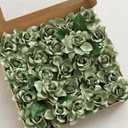 Ling's moment Flowers 25pcs Fake Gardenia Green Flowers Artificial Flowers with Stem, Fake Flower for DIY Wedding Decorations Centerpieces Bouquets BoutonnieresFlores Artificiales para Decoracion