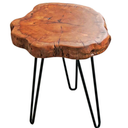 WELLAND Rustic Old Elm, Pine, Jujube, Wood End Table Side Table Coffee Table (Unique Jujube Plus), 16"L x 16"W x 21"H