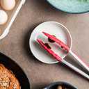 Gomakren Spoon Rest Spoon Holder for Stove Top, Valentine Spoon Rest Large Ceramic Spoon Holder, Utensil Rest for Spatula Fork Ladles Spoons Tongs, Kitchen Counter Framhouse Decor, Cream White