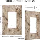 Tree Annual Rings Burl Texture Brown Wood Grain Print Decorative Outlet Covers 1 Gang Single Rocker Light Switch Cover Plate Wall Plates GFCI Faceplate for Farmhouse Bedroom Decor