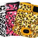 Paw Legend Washable Reusable Female Dog Period Diapers for Heat Doggie Puppy Diapers for Female Dogs (3 Pack, Leopard, Medium)