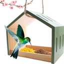 Wooden Bird Feeder, Easy to Assemble Outdoor Birdfeeder for Wild Birds, Ideal for Nature Enthusiasts & Backyard Bird Lovers
