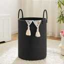 Artfeel Laundry Basket,Woven Cotton Rope Laundry Hamper,60L for Decorative Storage of Dirty Clothes,Toys and Blankets in Bathroom,Baby Room and Living Room