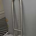 Toilet Grab Bar 30.3 Inch, Munzong Anti-Slip Handicap Grab Bars with Paper Holder, Flip-Up Bathroom Toilet Safety Rails, Stainless Steel Knurled Support handrails for Seniors Elderly Disabled Pregnant (Satin Nickel)