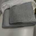 HOMBYS Recliner Seat Cushion with Lumbar Supportive Pillow Extra Large Non-Slip Seat Cushion with Back Support Cushions (Light Grey)