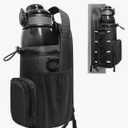 Magnetic Gym Bag for Men and Women, Magnetic Water Bottle Holder for Gym, Small Gym Bag, Gym Gifts for Women and Men (Black, <40 OZ)