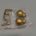 Curtain Rods for windows 32-48 inch, 5/8 inch Decorative Gold Splicing Heavy Duty Metal Curtain Rod set with Brackets