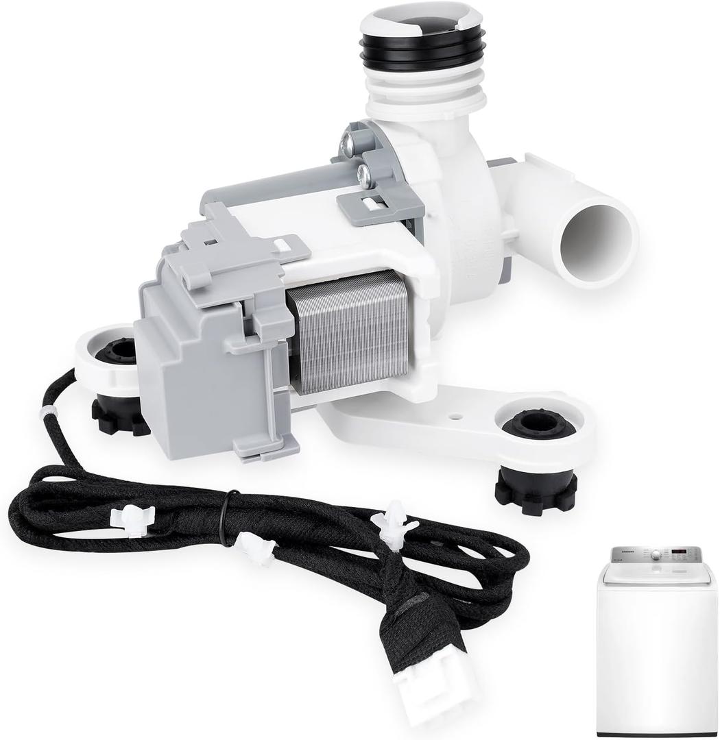 DC97-19289F Washer Drain Pump Assembly Compatible with Samsung Washing Machine Parts Replace#DC97-19289B, DC97-19289A, DC97-17349B, DC97-17366J, DC97-17366A, P6806651, PS12592631, PX3516-01