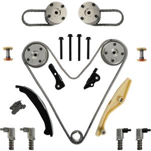 90738S Timing Chain Kit With VVT Sprockets & VVT Solenoids Fits for Ford F150 Explorer Edge 3.7/3.5L for Lincoln MKX MKS MKZ 3.7L AT4Z-6268-A AT4Z6C525A AT4Z6256A