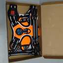 PHOEPET No Pull Dog Harness Medium Reflective Front Clip Vest with Handle,Adjustable 2 Metal Rings 3 Buckles,[Easy to Put on & Take Off](M, Orange)