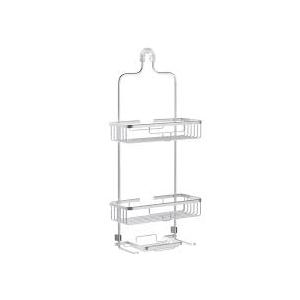 Zenna Home Lock Top  NeverRust Aluminium Large Shower Caddy with Soap Tray Chrome 7418ALL02