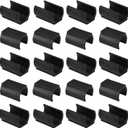 20PCS U-Shaped Metal Chair Leg Floor Protectors for Bar Stools and Chairs with Round Tube Feet, Non-Slip Foot Pads, Floor Glide Tubing Caps Covers, Protect Hardwood Floors from Scratches, 19mm (19mm - 3/4")