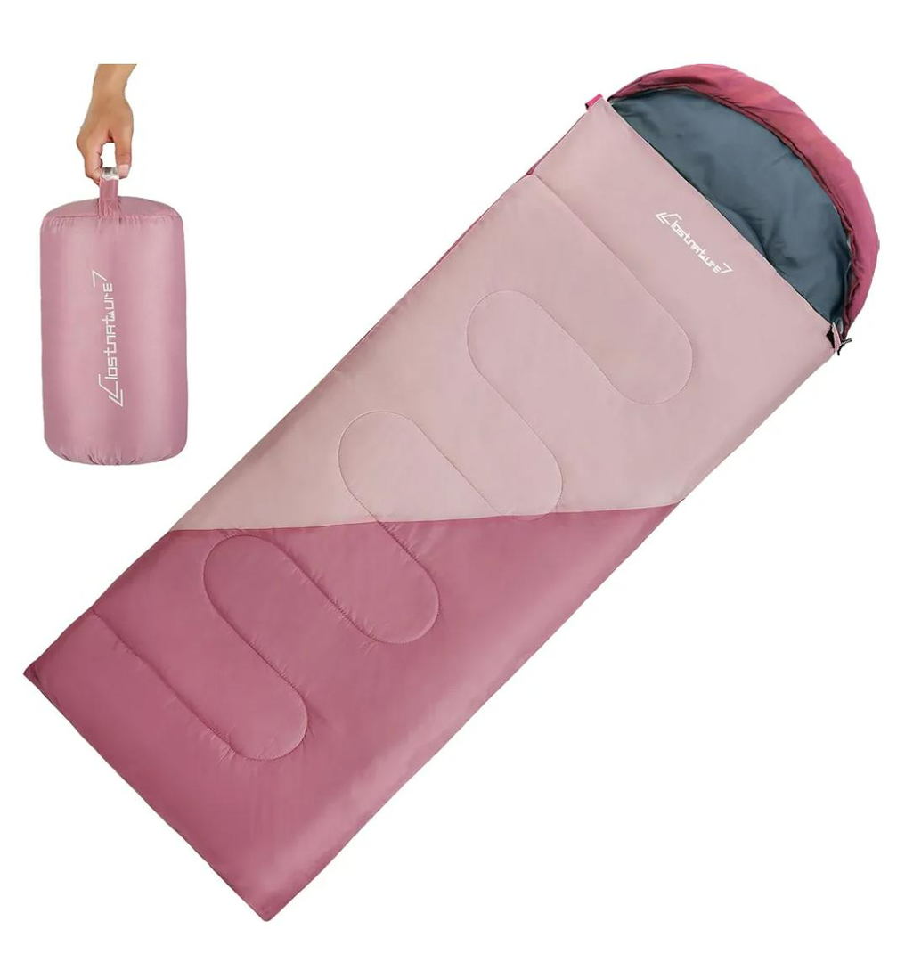 Clostnature Sleeping Bag for Adults and Kids - Lightweight Camping Sleeping Bag for Girls, Boys, Youths, Ultralight Backpacking Sleeping Bag for Cold Weather - Compression Sack Included(Left Zipper)