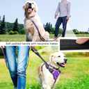 WINSEE Pet Harness Collar and Leash Set, All-in-one Reflective Dog Harness No Pull with Adjustable Buckles for Dogs (X-Large, Purple)