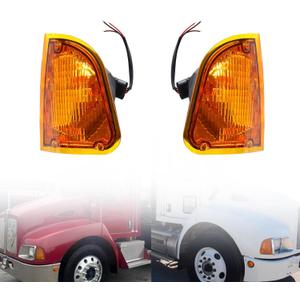 LAFORMO Pair(2) Amber Turn Signal Lights Compatible With 1986-2008 KW Kenworth K300 T300 T330 T600 ;Replacement For K256-509 P54-1038 K256-509R P54-1038R