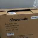 DEWENWILS 2 Pack Farmhouse Pendant Light, Metal Hanging Light Fixture with Wooden Grain Finish, 48 Inch Adjustable Pipes for Flat and Slop Ceiling, Kitchen Island, Bedroom, Dining Hall, ETL Listed