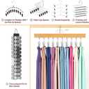 Legging Organizer for Closet, Pants Hangers with Clips Holds 20 Leggings, Jeans, Hats, Shorts, Socks, 360 Rotating Space Saving Hanging Clothes Organizer for Closet Organizers and Storage 2Pcs