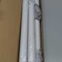 Ruiony 2 Pack Closet Rods for Hanging Clothes, 17 to 84 Inch Heavy Duty Stepless Adjustable Closet Hanging Rod, 1.3 Inch Diameter Metal Closet Rod for Wardrobes Laundry Bedroom RV, White