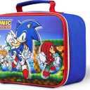Sonic The Hedgehog Insulated Lunch Bag Cooler Bag Kids Lunch Box Travel School Supplies Gamer Gifts for Boys (Blue/Red)