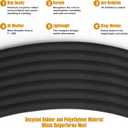 Soaker Hose 100ft for Garden Beds Solid Brass Interface Irrigation Save 70% Water Heavy Duty Rubber 1/2" Diameter Great for gardens/flower beds Accessories Contain Various Connections
