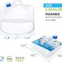 Collapsible Water Container with Spigot, 25.3 Gallon BPA Free Camping Water Storage Jug Carrier for Outdoors Hiking Backpack RV&Emergency, Survival Water Canteen-Portable Foldable Transparent