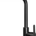 Sleek Stainless Steel Kitchen Faucet with 360 Swivel Spray Head - for Sink Mounted Hot and Cold Water Mixers, Swivels to Four Spray Modes