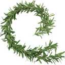 U'Artlines 2Pcs Total 12 Ft Artificial Olive Leaf Vine Garland Faux Olives Branch Hanging Greenery Ivy Garland with Fake Fruits for Wedding Backdrop Home Office Garden Wall Door Decor