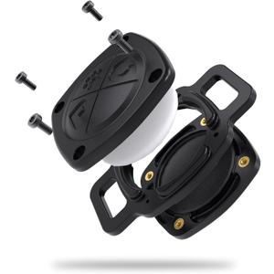 Pup Culture IP68 Waterproof AirTag Dog Collar Holder | 2.5X Stronger Than Competitors - Track Your Pet Using Apple AirTag Technology | Doesnt Hurt Your Collar |Dog or Cat Collar Airtag Holder (1/2 Inch Collar (1Pack), Black)