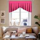 Fuchsia Valances for Windows - Rod Pocket Curtain Valances for Kitchen or Living Room,Pack of 1 (Fuchsia, 39" W x 20" L)