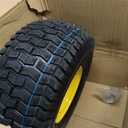 15x6.00-6 Tubeless Lawn Mower Tire and Wheel with 3/4" bearing bore, with 5/8 Bearings & Spacers, for John Deere Mower, Craftsman, Husqvarna Lawn Tractor, 570 lbs Capacity, 4 Ply, 1 Pack