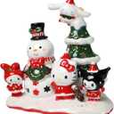 Let It Snow Hello Kitty and Friends Tealite Candle House, 7.5" L x 6" W x 7.65" H Created by Blue Sky Clayworks