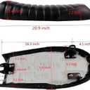 Motorcycle Cafe Racer Seat Universal Flat Brat Vintage Saddle Seat For CB Yamaha XJ (Black)