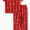 Harry Potter Family Matching Pajamas Hedwig Owl Allover Print Top and Pant Sets for Couples His and Hers Kids Boys and Girls (Small, Multicolor-1)