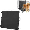 Soft Dog Crate Divider Panel for 36" Crate, Durable Thick Dog Kennel Divider with Ties, Black, 22.5" H x 24“W