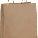 BagDream Gift Bags 8x4.25x10.5 100Pcs Kraft Brown Paper Gift Bags with Handles Bulk for Wedding, Party Favor, Grocery, Shopping, Retail, Merchandise Medium Paper Sacks (Brown)