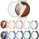 [10-Pack] YUVIKE Watch Screen Protector for Samsung Galaxy Watch7 40MM, Bling Cases Glitter TPU Soft Cover with Sparkly Rhinestones for Galaxy Smart Watch 7 40mm (SM-L300)