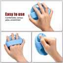 4 x Heavy Duty Silicone Body Scrubber  Anti Zinc Infused-Lymphatic Brush Exfoliating Body Scrubber for Shower Body,with Stiff and Soft Bristles for Anti-Puffiness,Blood Circulation- Azure