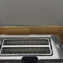 Mueller UltraToast Full Stainless Steel Toaster 4 Slice, Long Extra-Wide Slots for Bagels and Waffles, 6 Browning Levels, LED Display, Cancel/Defrost/Reheat Functions & Removable Tray, Kitchen Gadgets