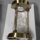 Empty Hourglass, Vintage Bronze Fillable Sand Timer with Hourglass Paper, Decorative Hourglass Timer with Alloy Frame and Glass, DIY Clock Frame Without Sands for Wedding Home Decor