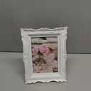 PHAREGE 4x6 Vintage Picture Frame White, 4 by 6 Ornate Antique Picture Frame for Wedding, Retro Photo Frame Displays Horizontally or Vertically On Tabletop