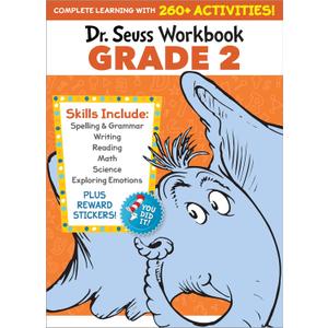 Dr. Seuss Workbook: Grade 2: 260+ Fun Activities with Stickers and More! (Spelling, Phonics, Reading Comprehension, Grammar, Math, Addition & Subtraction, Science)
