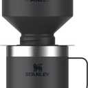 STANLEY Perfect Brew Pour Over Set | 12 oz Camp Mug with Lid Included | Drip Coffee Maker with Reusable Filter | Insulated Stainless Steel | BPA-Free | Black 2.0